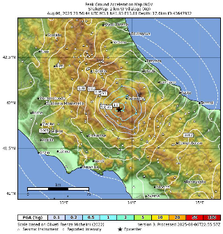 Scossa di terremoto vicino Villalago, paura nell’Aquilano